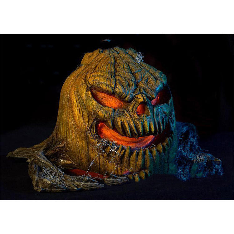 Solar Pumpkin Lantern Resin Decoration Halloween Light Horror